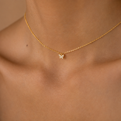 Mandy Pave Butterfly Necklace