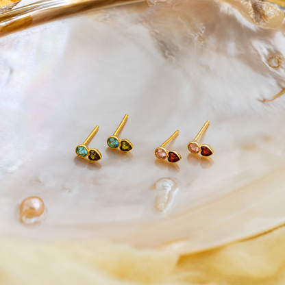 Serenity Duo Birthstone Studs