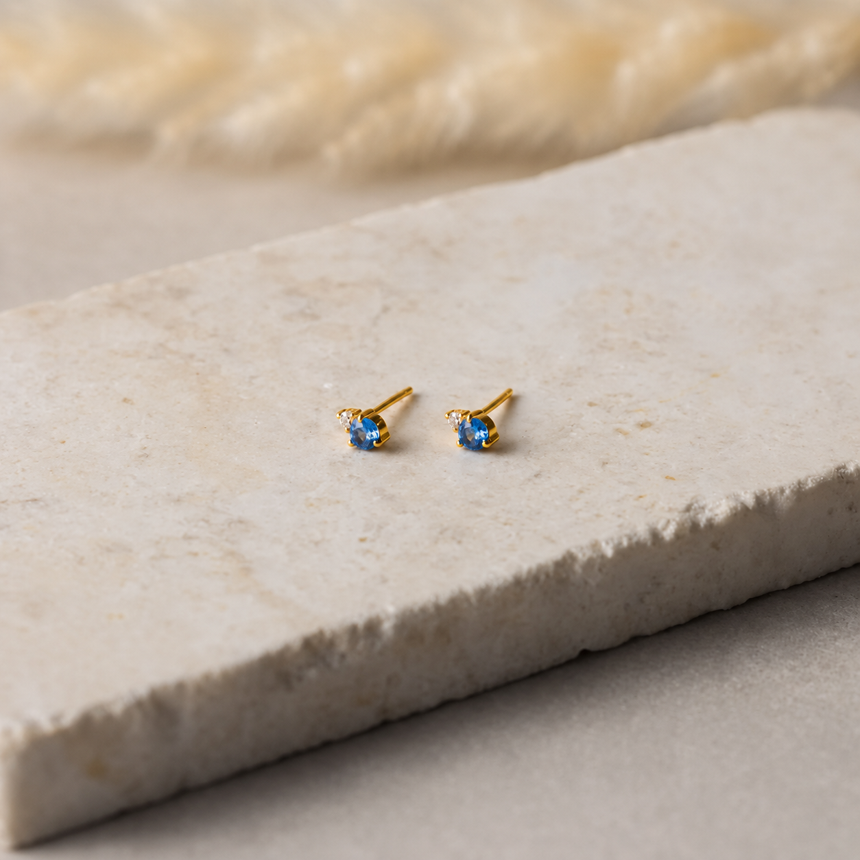Raindrop Birthstone Studs