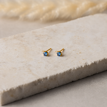 Raindrop Birthstone Studs