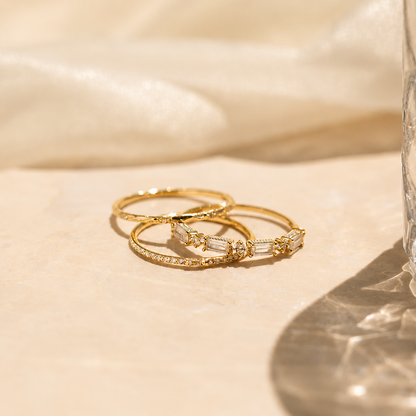 Dainty Diamond Stacking Ring Set: Sparkle in Every Stack