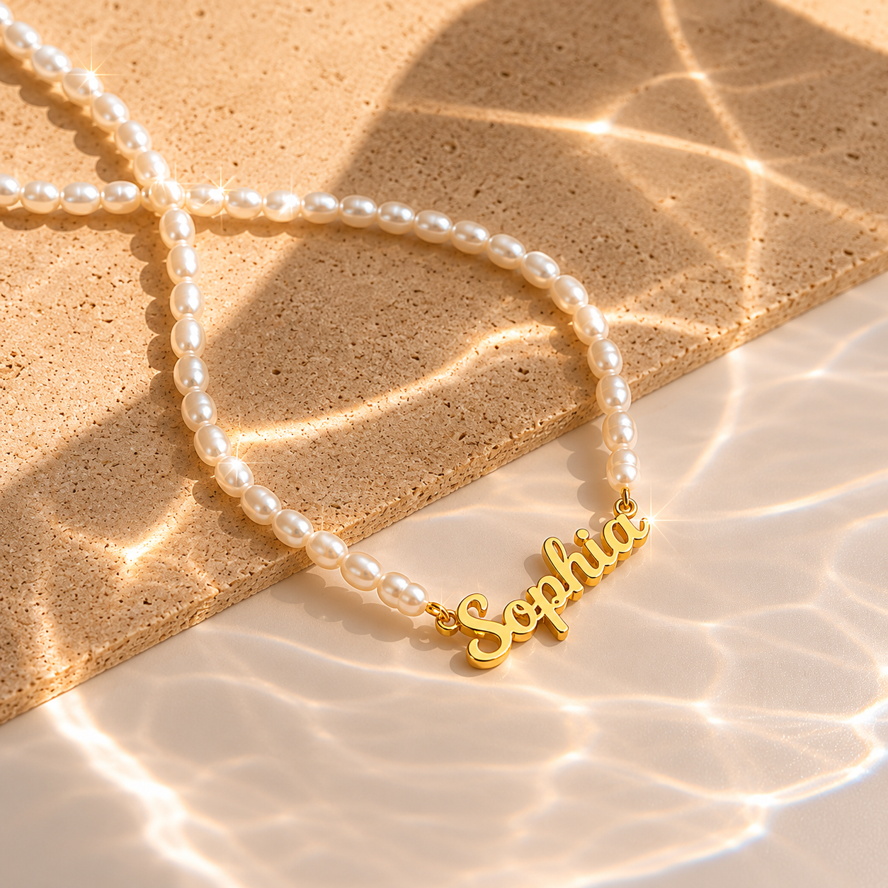 Mellow Pearl Name Necklace
