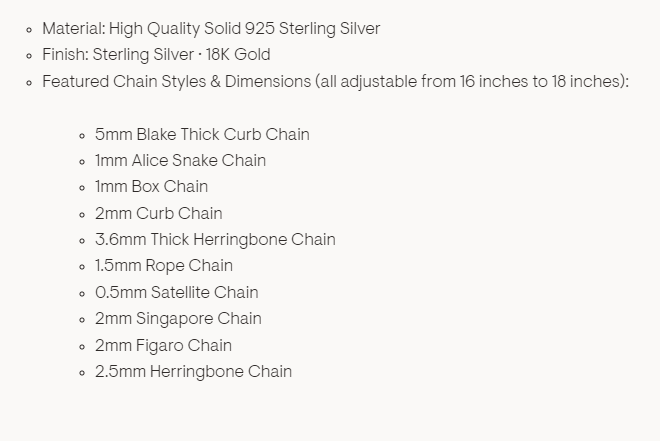 Essential Necklace Chains
