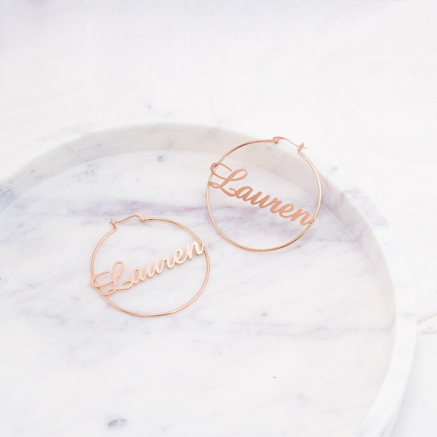 Personalized Glamour: Name Hoop Earrings