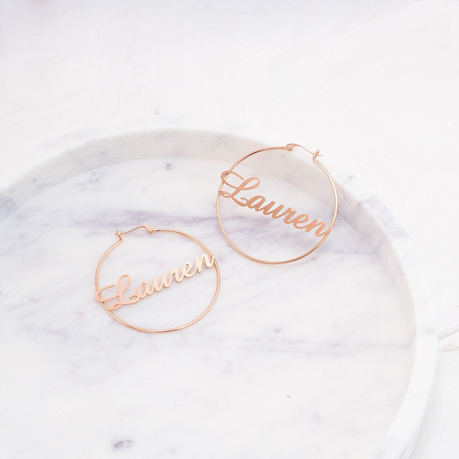 Personalized Glamour: Name Hoop Earrings