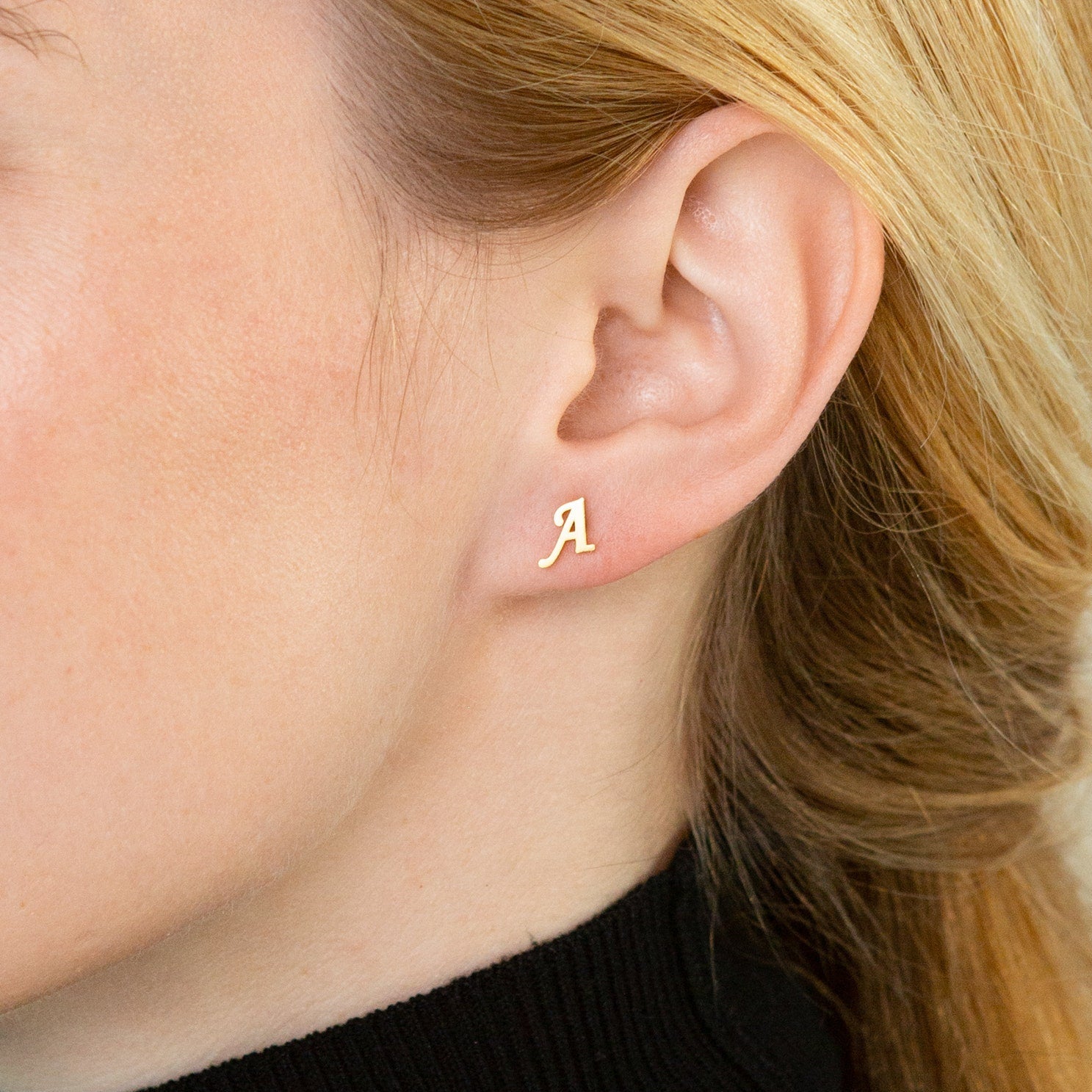Personalized Elegance: Alex Initial Stud Earrings