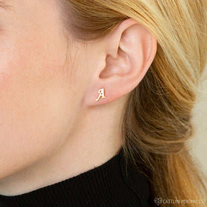 Personalized Elegance: Alex Initial Stud Earrings
