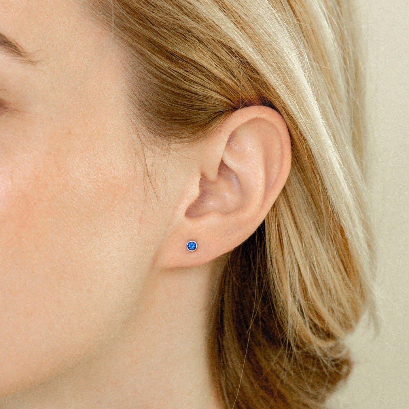 Personalized Birthstone Stud Earrings