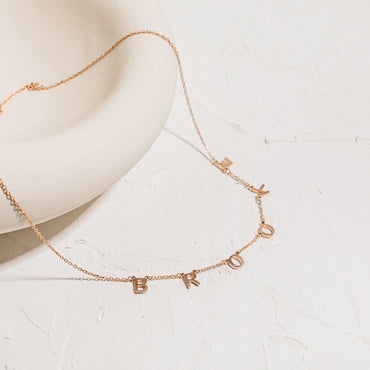 Personalize Your Style: Custom Letter Necklace Rose Gold