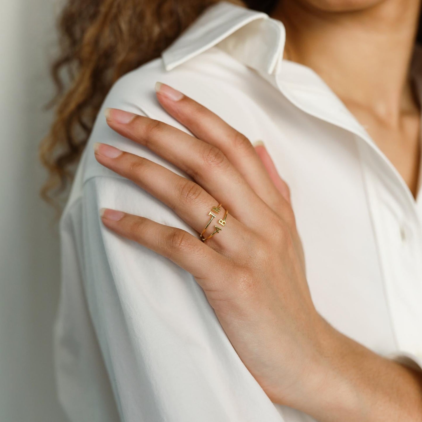 Duo Initial Ring: Personalized Elegance