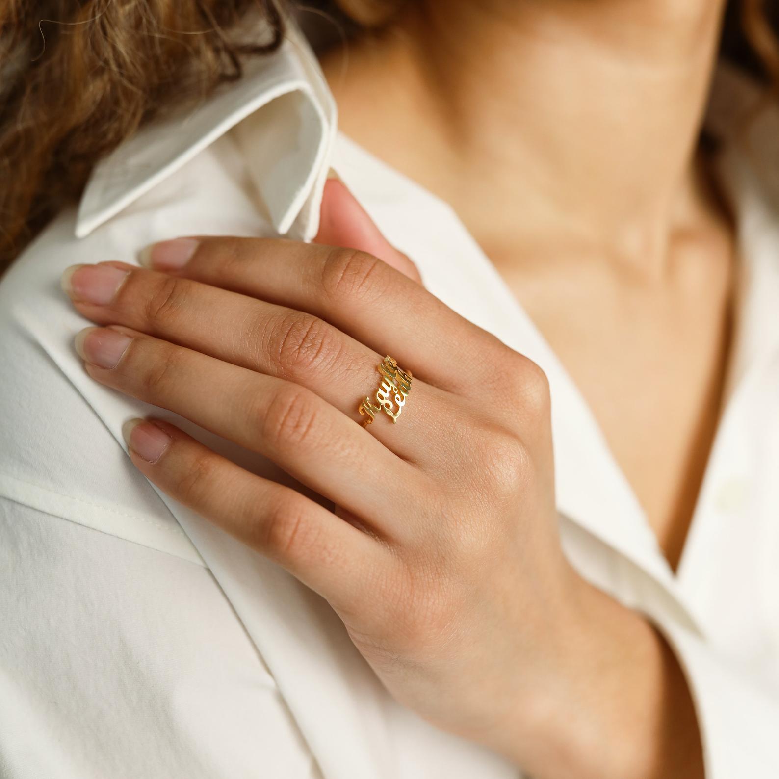 Carry Your Loved Ones Close with our London Duo Name Ring