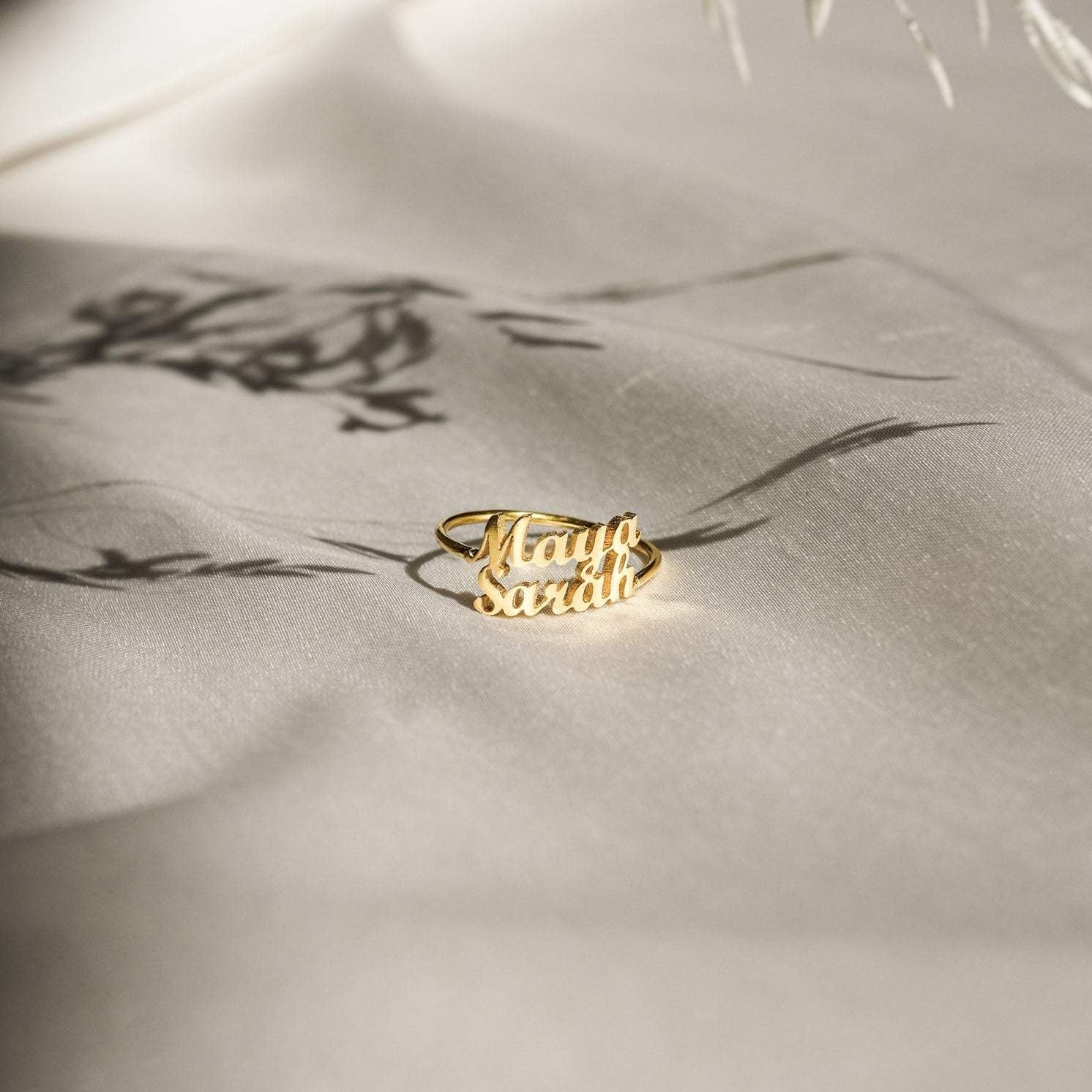 Carry Your Loved Ones Close with our London Duo Name Ring