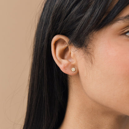 Pave Round Studs
