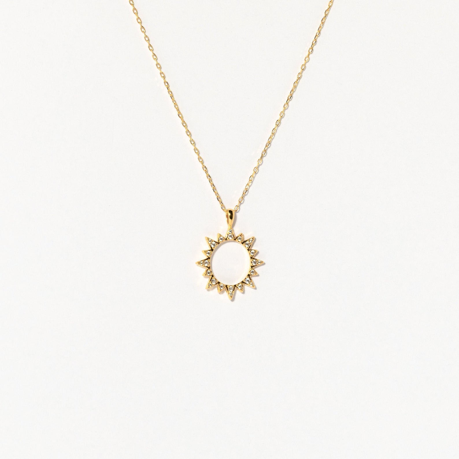 Pave Sun Necklace