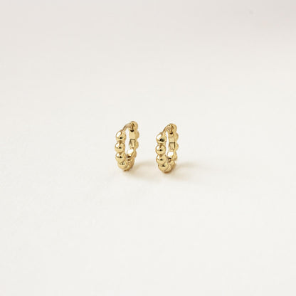 Dainty Sphere Beaded Huggies