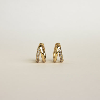 Dynamic Elegance: Amelia Duo Huggies