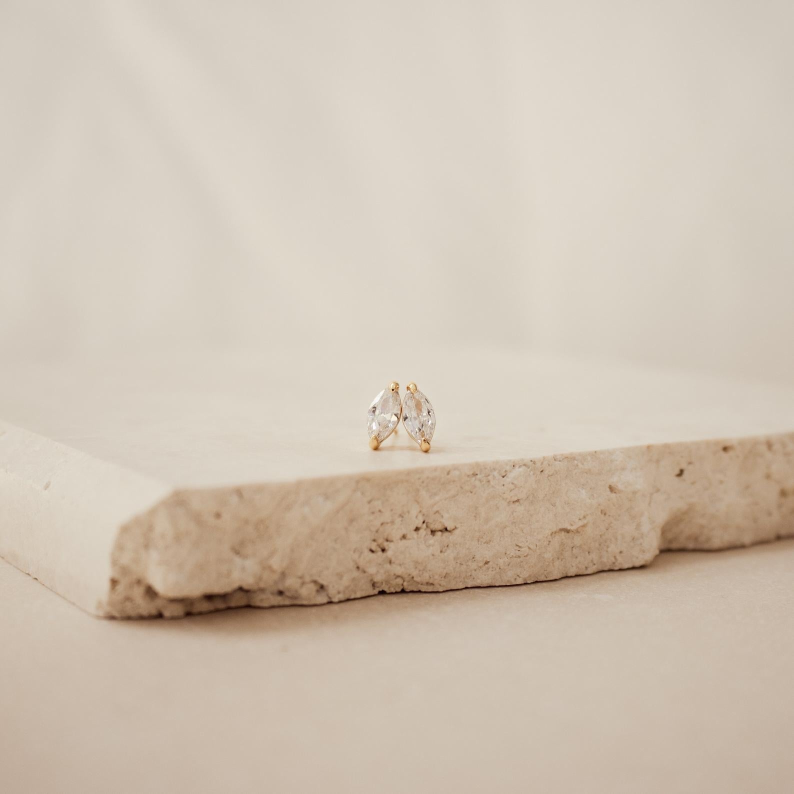 Eternal Elegance: Classic Marquise Diamond Stud Earrings
