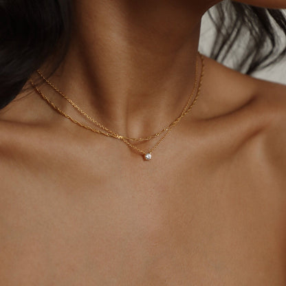 Singapore Twist Necklace Gold Plated For Women/Girls