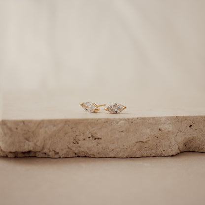 Eternal Elegance: Classic Marquise Diamond Stud Earrings