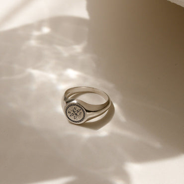 Wanderlust Signet Ring Sterling Silver