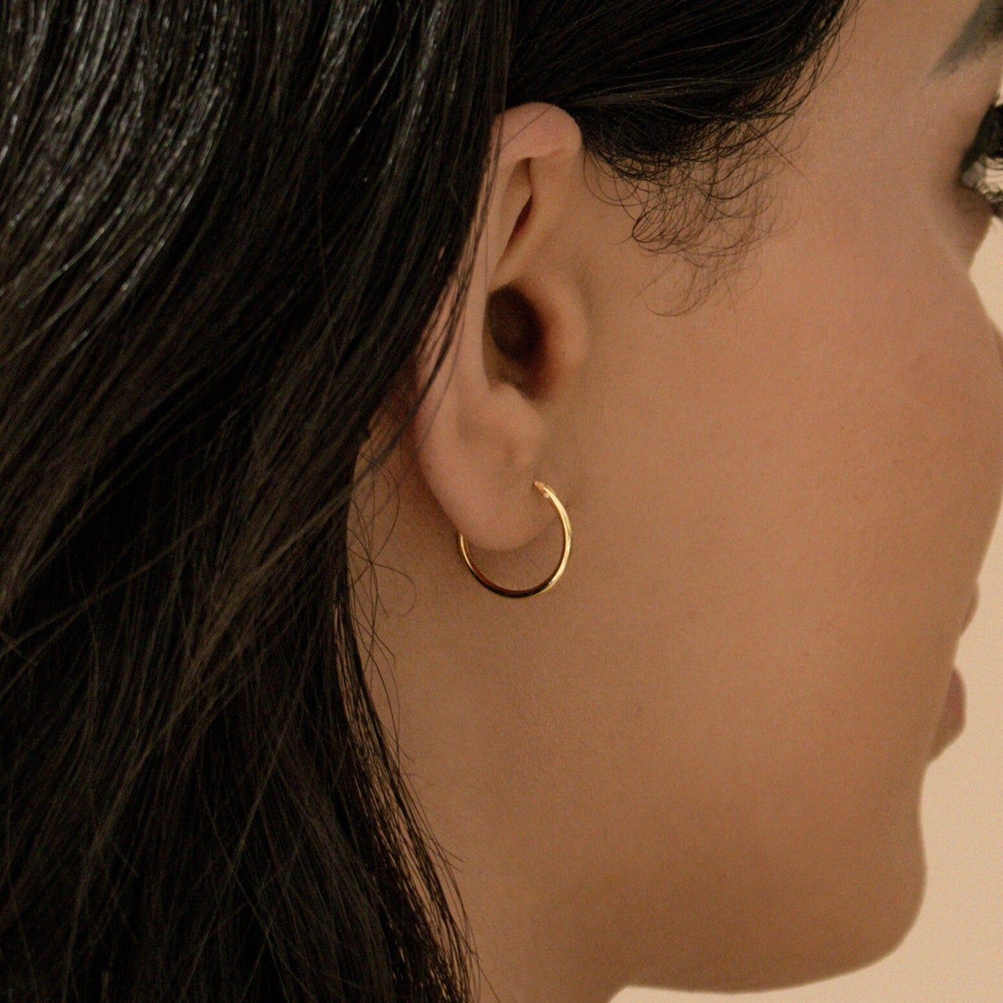 Small Thin Hoops 18K Gold