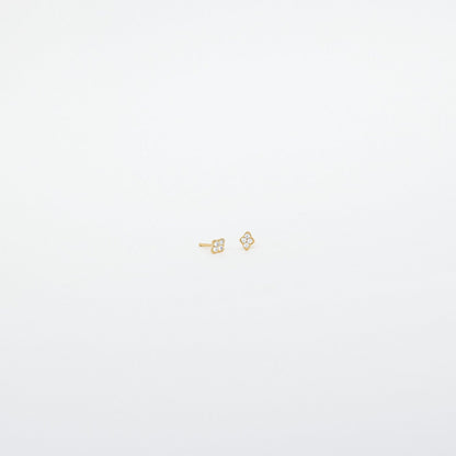Avery Pavé Diamond Stud Earrings, featuring sparkling CZ diamonds on sterling silver or 18K gold, showcasing timeless elegance and sophistication