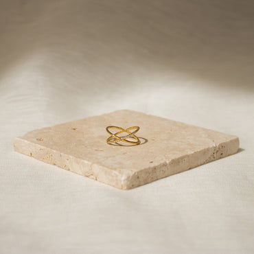 Radiant Embrace: The Pave X Criss Cross Ring