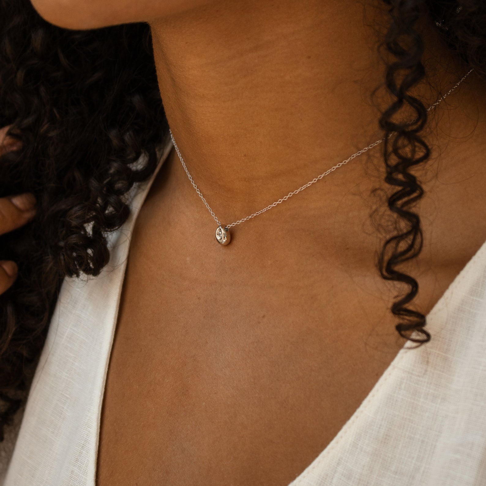 Nugget Necklace Sterling Silver
