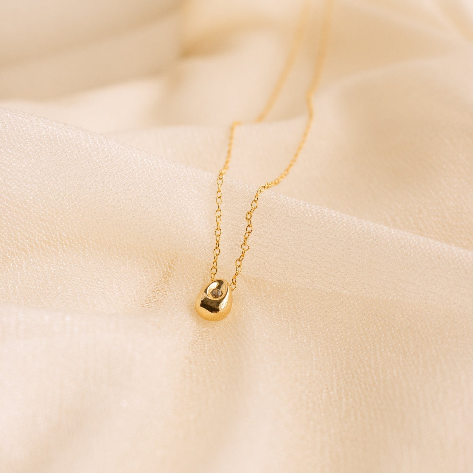 Nugget Necklace 18K Gold