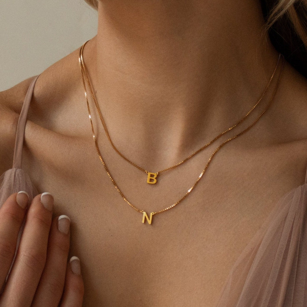 Chic Simplicity: Alice Double Letter Necklace