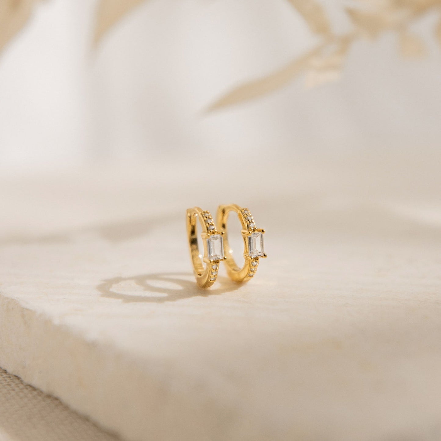 Natalie Pave Huggies 18K Gold