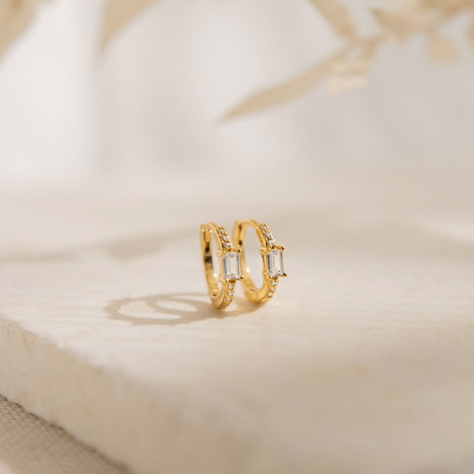 Natalie Pave Huggies 18K Gold