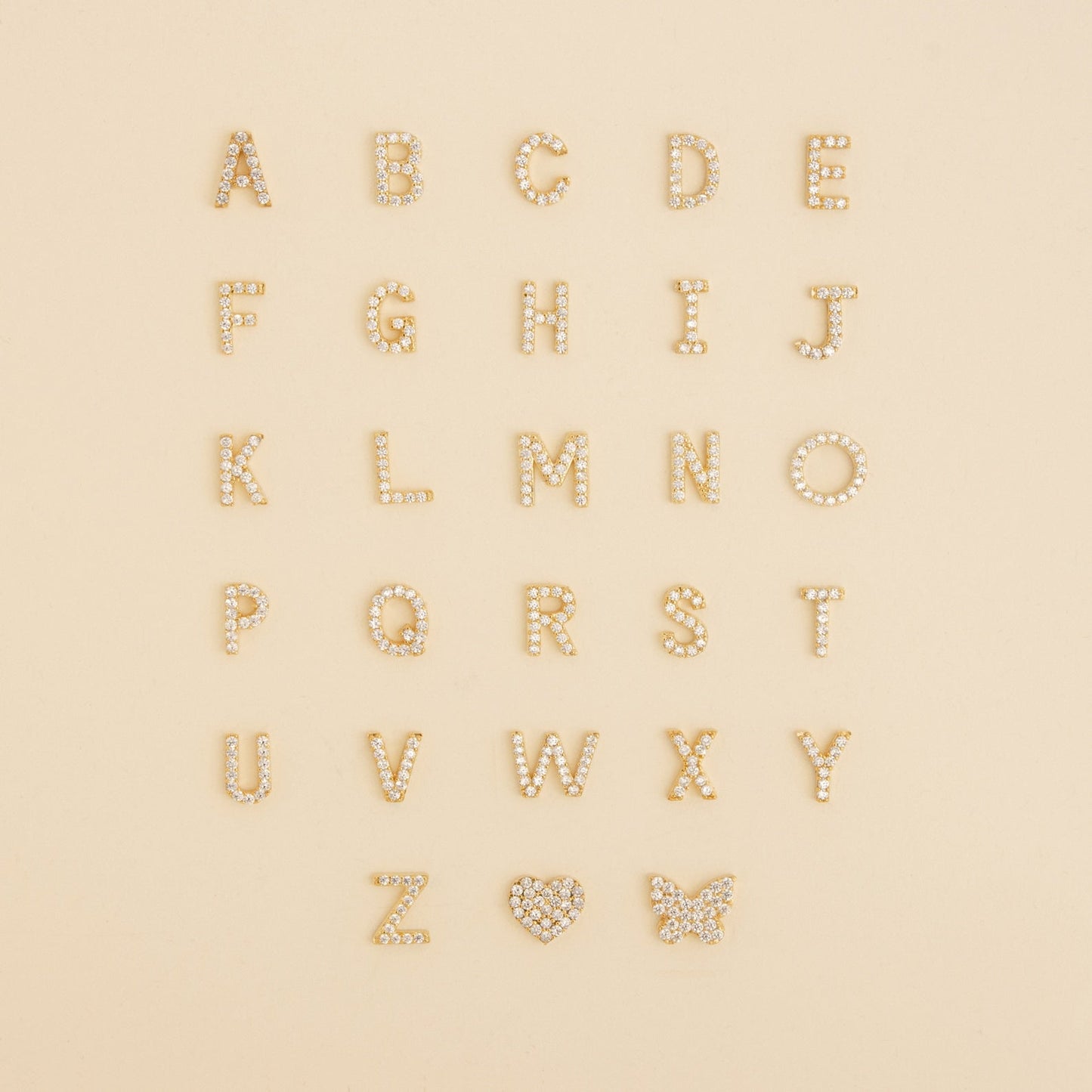 Pave Letter Studs