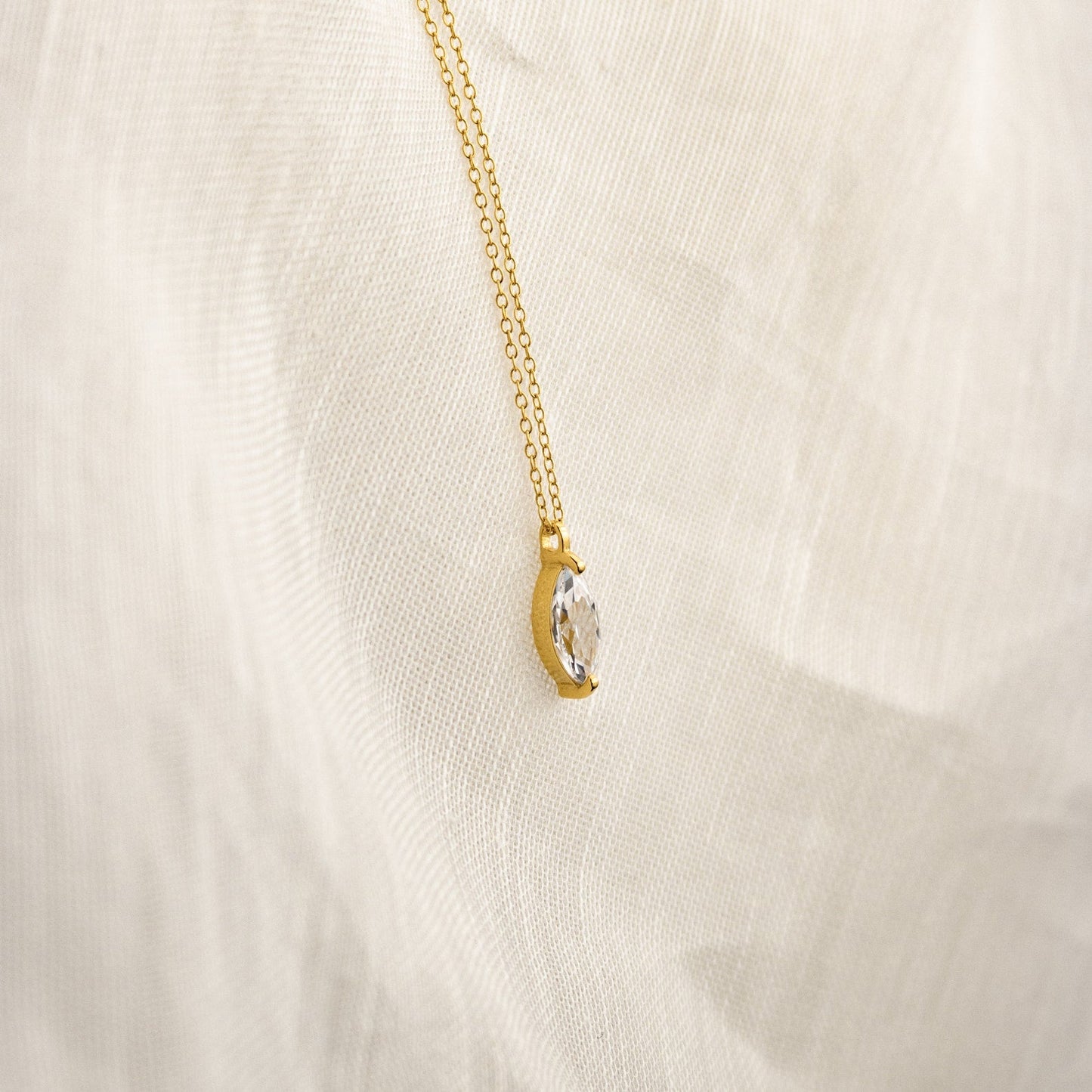 Elegant Romance: Athens Marquise Diamond Necklace