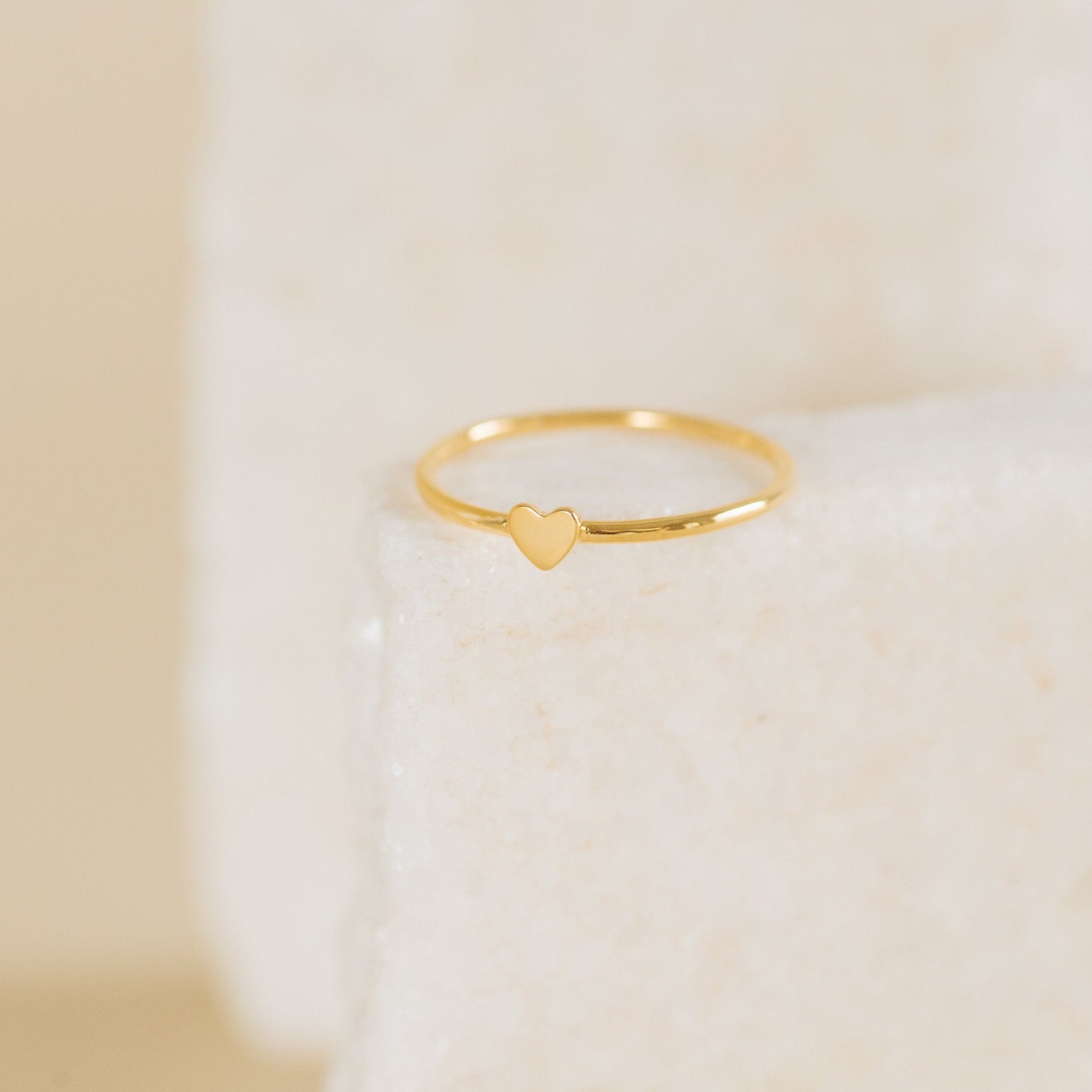 Nala Tiny Heart Ring: Minimalist Elegance for Everyday Stacking Sterling Silver
