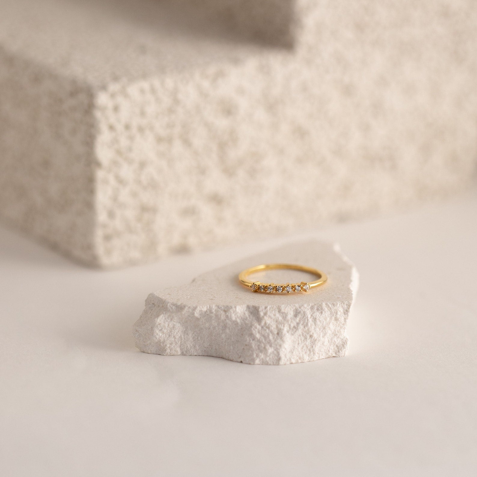 Elegant CZ Diamond Stackable Ring