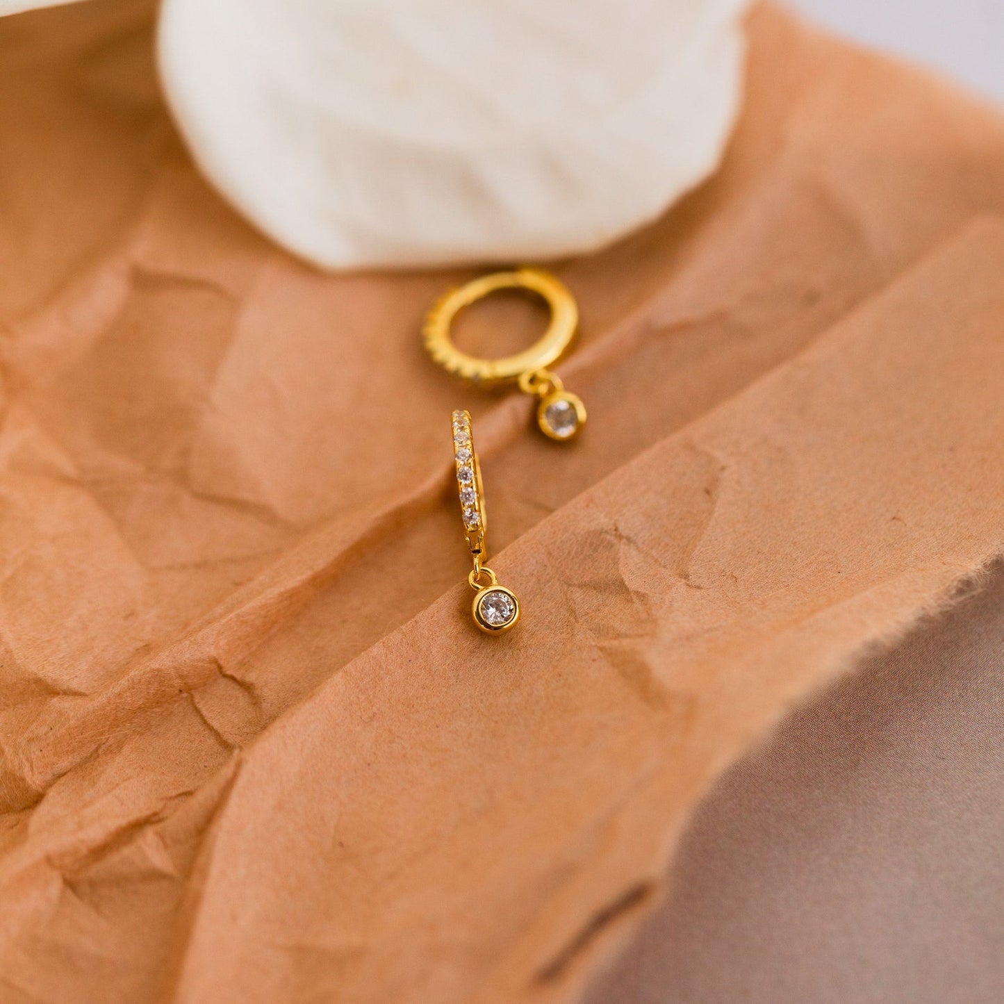 Daphne Pave Huggies 18K Gold
