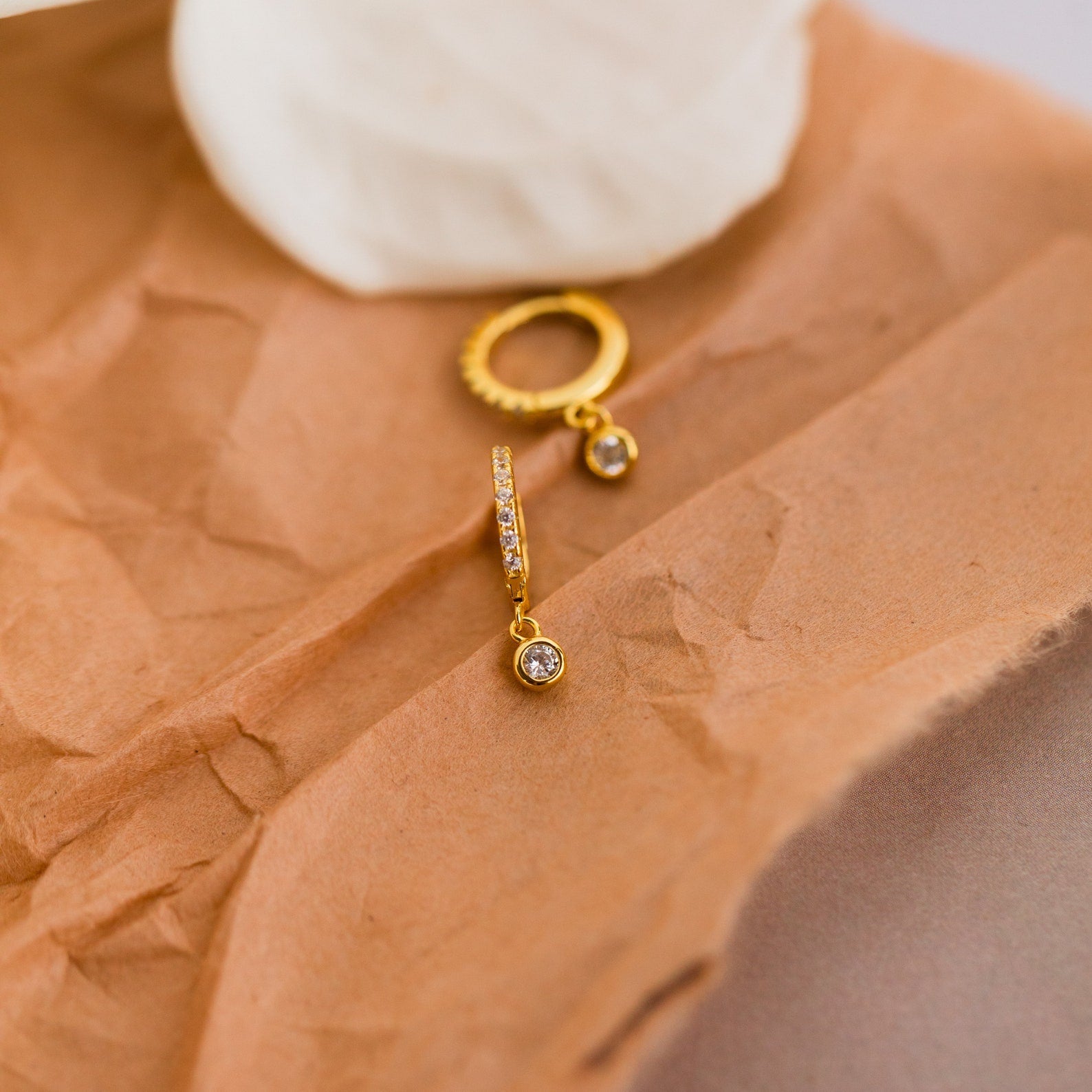 Daphne Pave Huggies 18K Gold