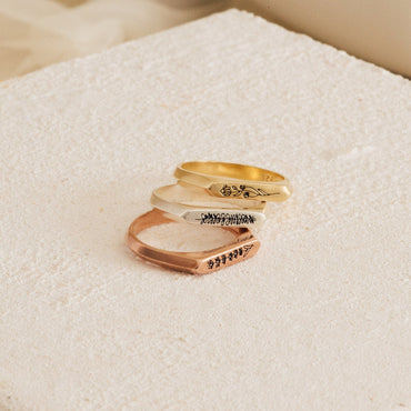 Eternal Remembrance: The Personalized Bar Ring Rose Gold
