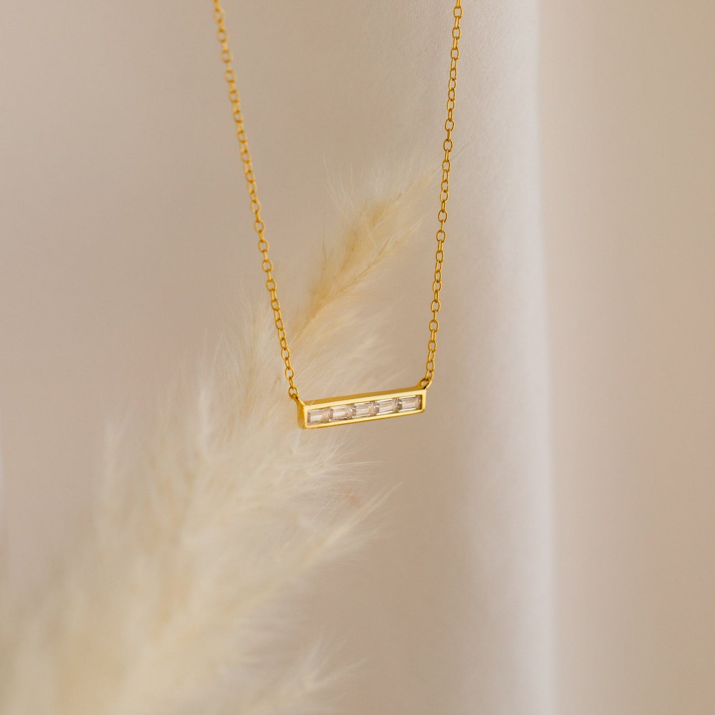 Diamond Bar Necklace