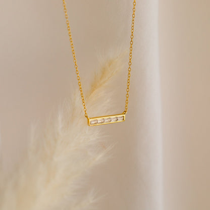 Diamond Bar Necklace