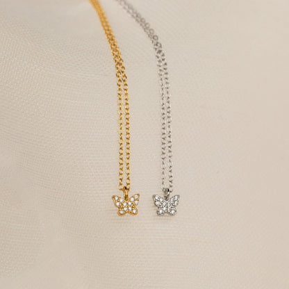 Mandy Pave Butterfly Necklace
