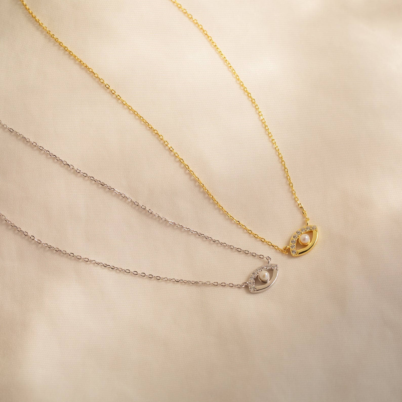 Guardian's Blessing: Evil Eye Diamond Necklace