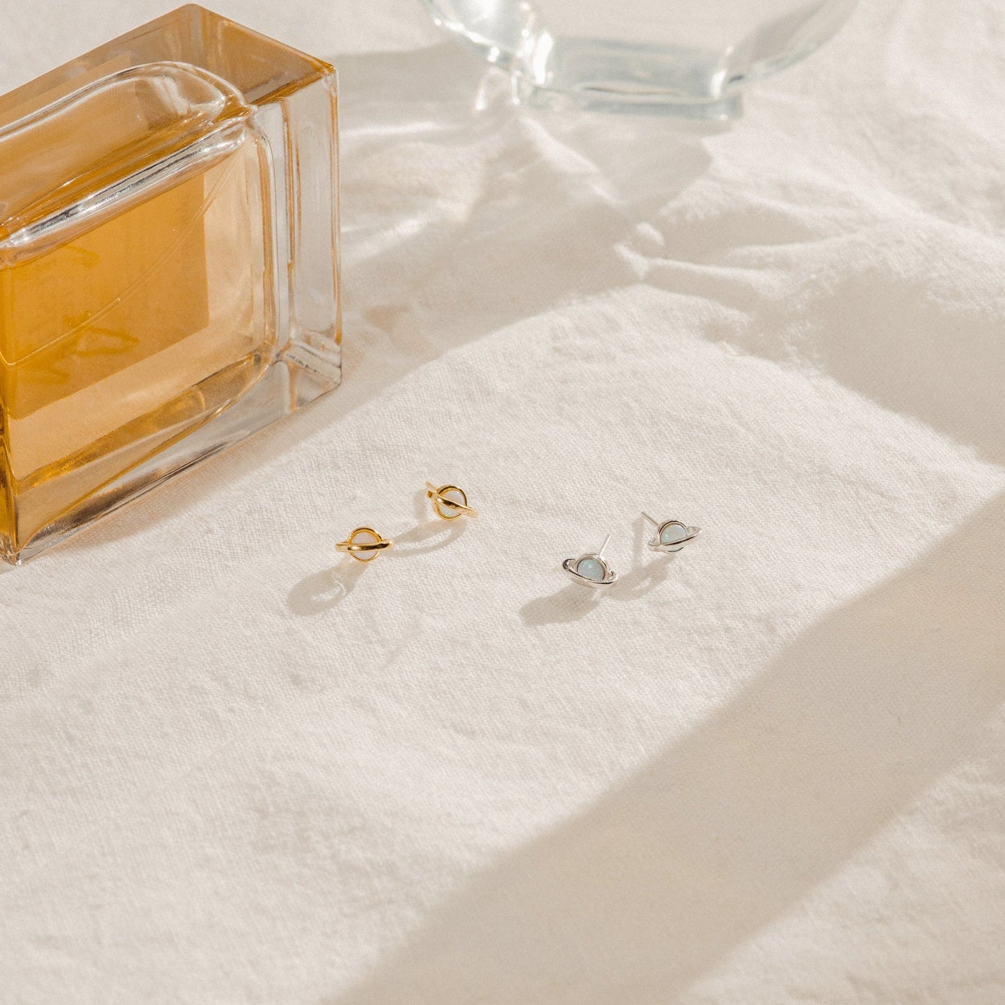Saturn Opal Studs