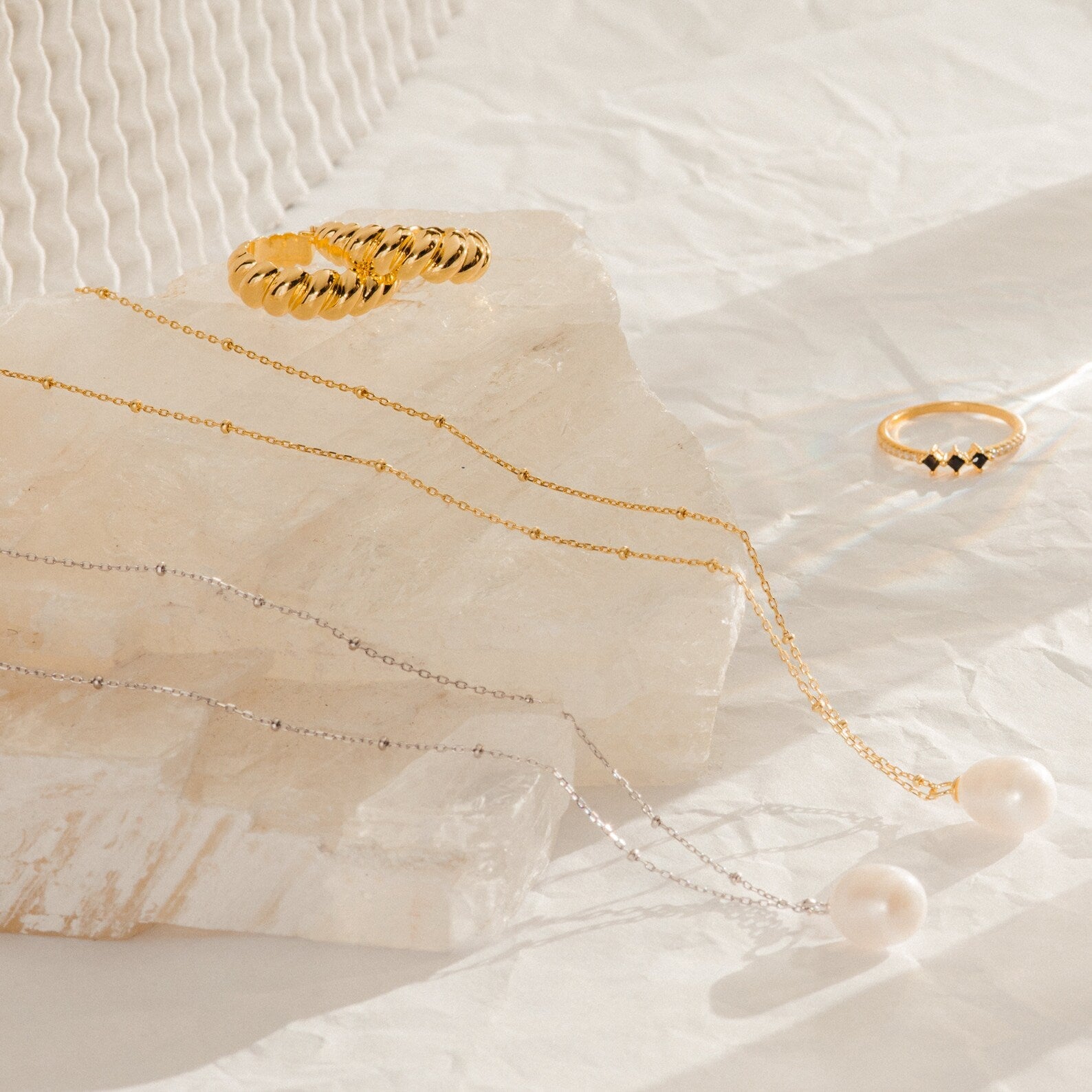 Timeless Elegance: Pearl Station Pendant Necklace