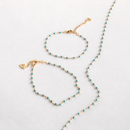 Boho Chic: Turquoise Beaded Bracelet
