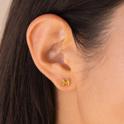 Personalized Elegance: Initial Charm Earrings