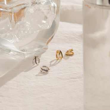 Elegant Simplicity: Onyx Duo Hoops