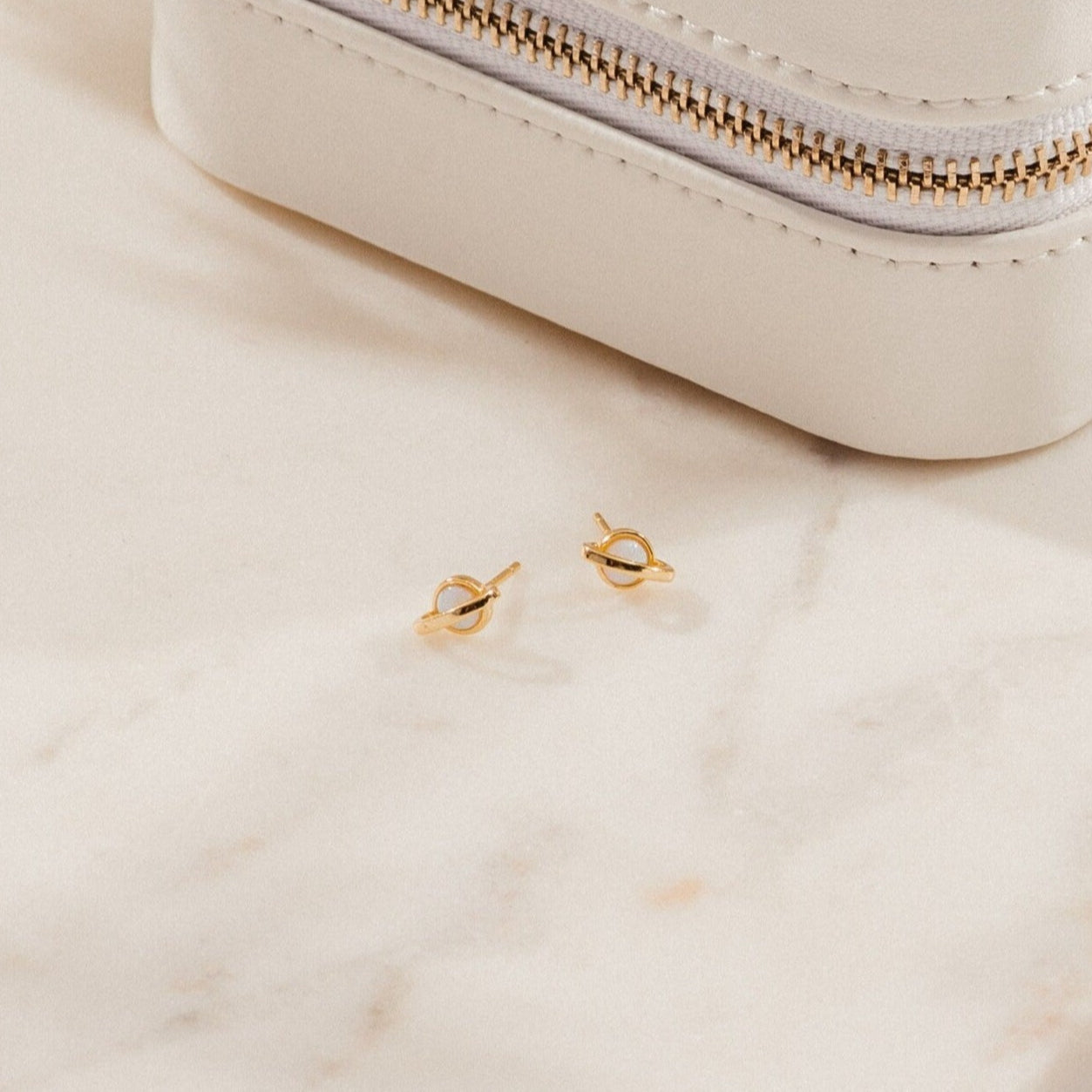 Saturn Opal Studs