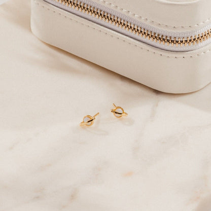 Saturn Opal Studs